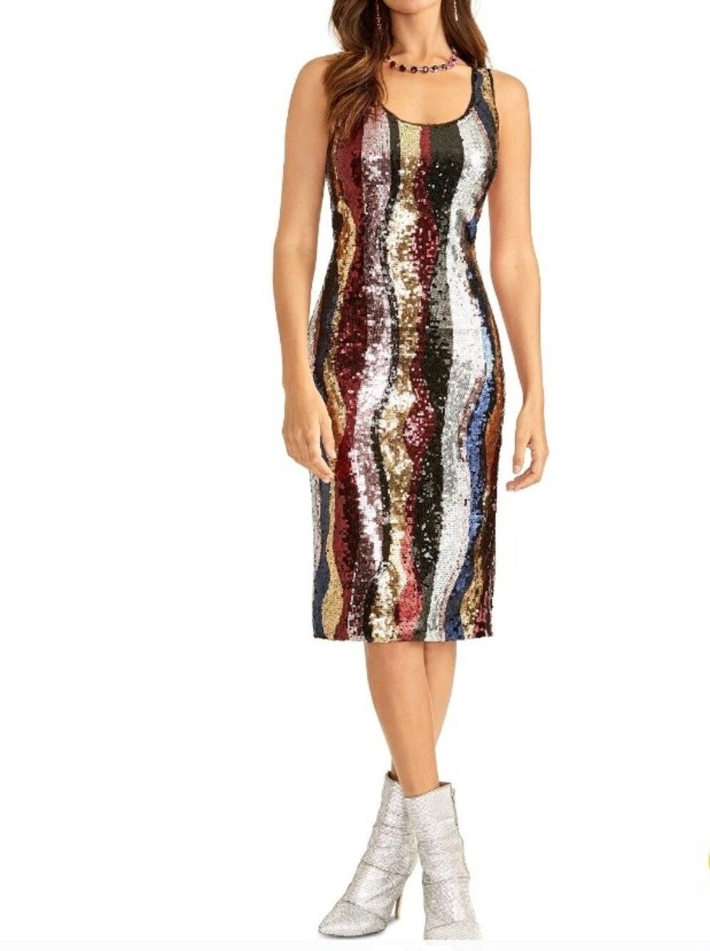 🆕️🥻RACHEL Rachel Roy Sequin Dress, Multi, Sz L